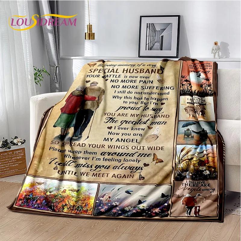 Presente Agradecimento Para Minha Mãe Pai Esposa Marido Carta Presente Cobertor, Cobertor Macio para Casa Quarto Cama Piquenique Escritório Capa de Sofá