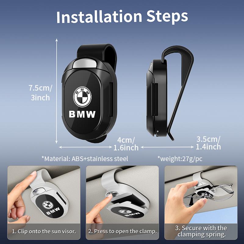 Universal Car Sunshade Sunglasses Storage ID Card Glasses Clip For BMW Performance X1 M3 M6 F01 F02 E34 E36 E60 F10 F20 X6 DP8