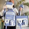 Schultaschen-Rucksack-Set mit großer Kapazität für Mittelschülerinnen, Rucksack mit großer Kapazität, fünfteiliges Set