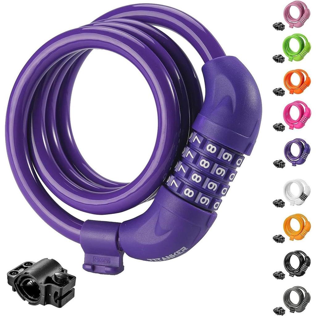 Bicycle Password Lock, Steel Wire Lock, Mountain Bike Four Position Password Lock, Motorcycle Lock, Anti-theft Lock, Dead Flying Lock, 532 Locks