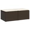 VidaXL Salon de jardin avec coussins 2pcs marron résine tressée acacia 3328686