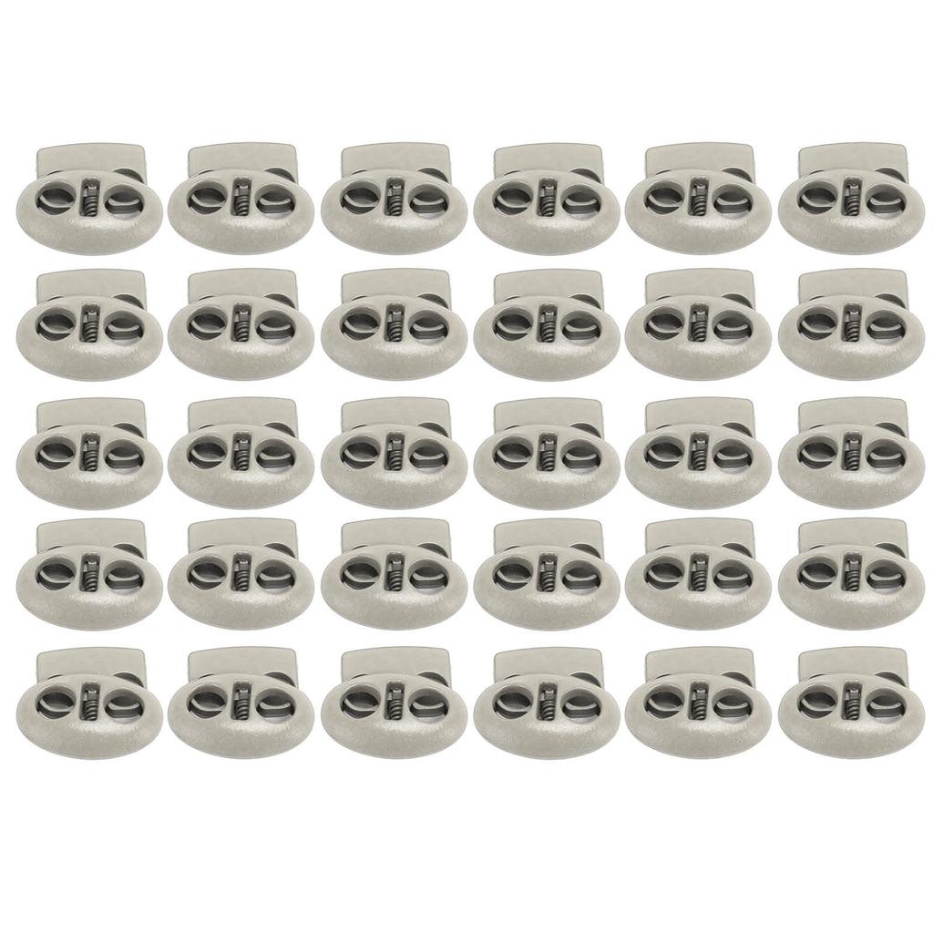 30 PEÇAS Trava de Cordão de Mola de Metal Flexível Ponteira de Cordão para Cordões Bolsa Roupa Cadarços Mochila Lanyard