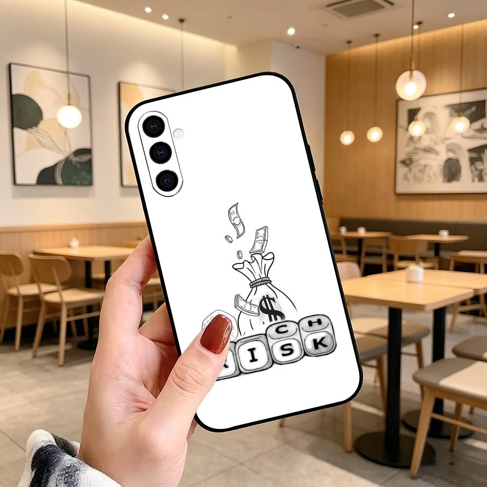 Day Trader RISK RICH   Phone Case For Samsung Galaxy A73,A72,A71,A70,A53,A52,A51,Others Soft Black Cover