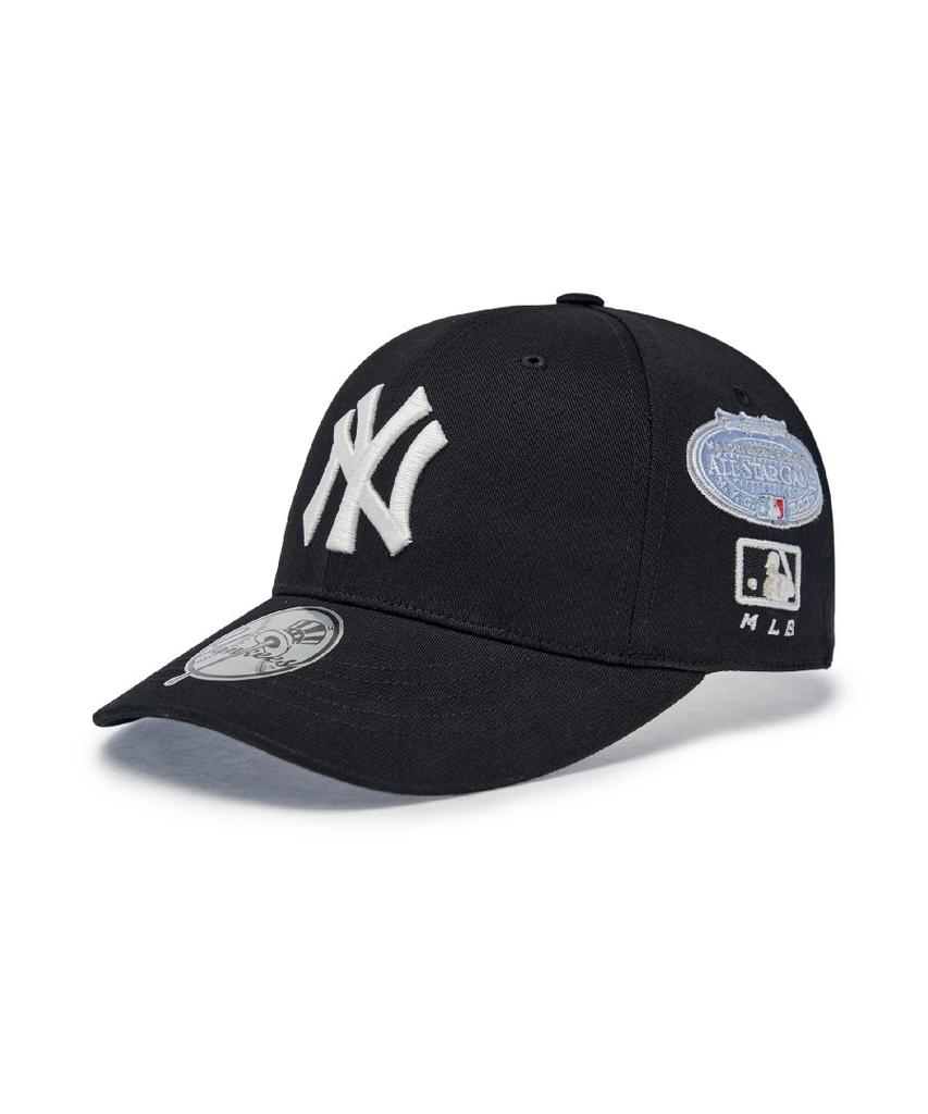 Emelbi Signature All-Over Patch Structure Ball Cap Ny (Black)
