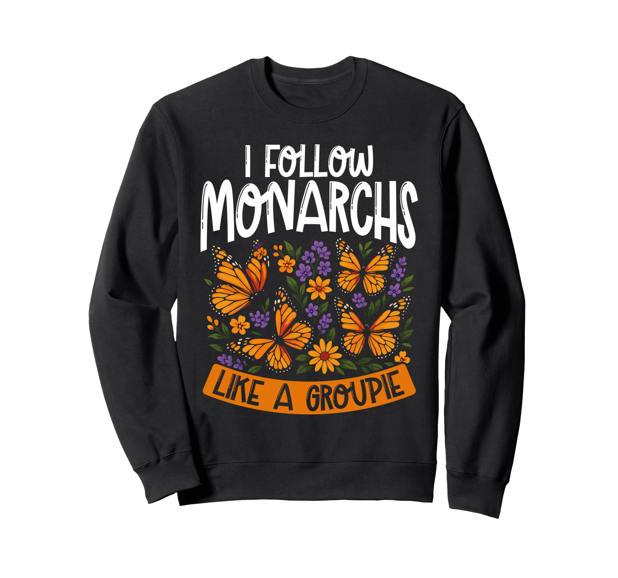 

Monarch Butterfly Design Aesthetic Nature Graphic Butterfly Sweatshirt чёрный
