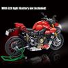 MOC Technisch V4 SP Motorfiets Model Bouwstenen DIY Stad Sportwagen Motorfiets Stenen Speelgoed Voor Kinderen Kerstcadeaus