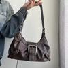2026 spring hot selling Maillard style retro style small bag spicy girl Y2K wasteland style vintage leather shoulder armpit bag