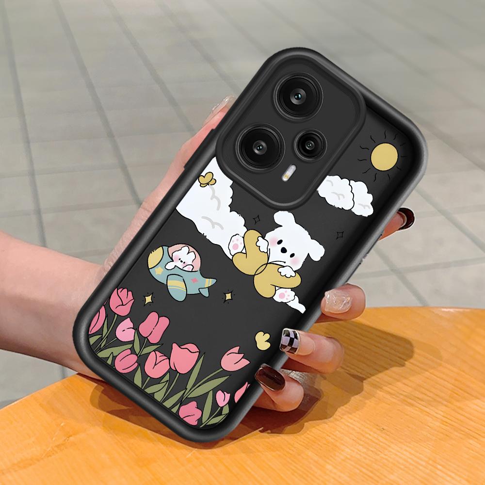 

Мягкий силиконовый квадратный чехол с рисунком лестницы для телефона, полное покрытие, противоударный защитный резиновый чехол для камеры для Xiaomi Redmi Xiaomi Poco X5 5G чёрный