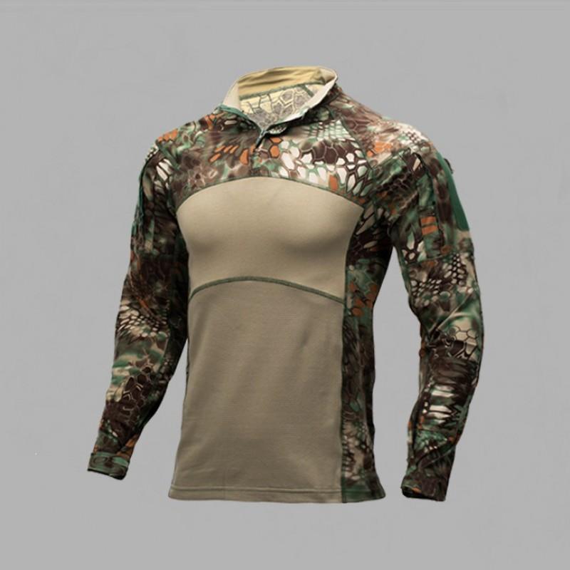 Men Women Tactical Camo Long Sleeve Shirt Pants Set Outdoor Hiking Camping Breathable Cotton Loose Fit