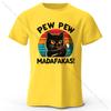 Cute HandDrawn Cat Doodle Print 100 Cotton TShirt Ultra Soft Round Neck Short Sleeve Tee for Unisex Unisex
