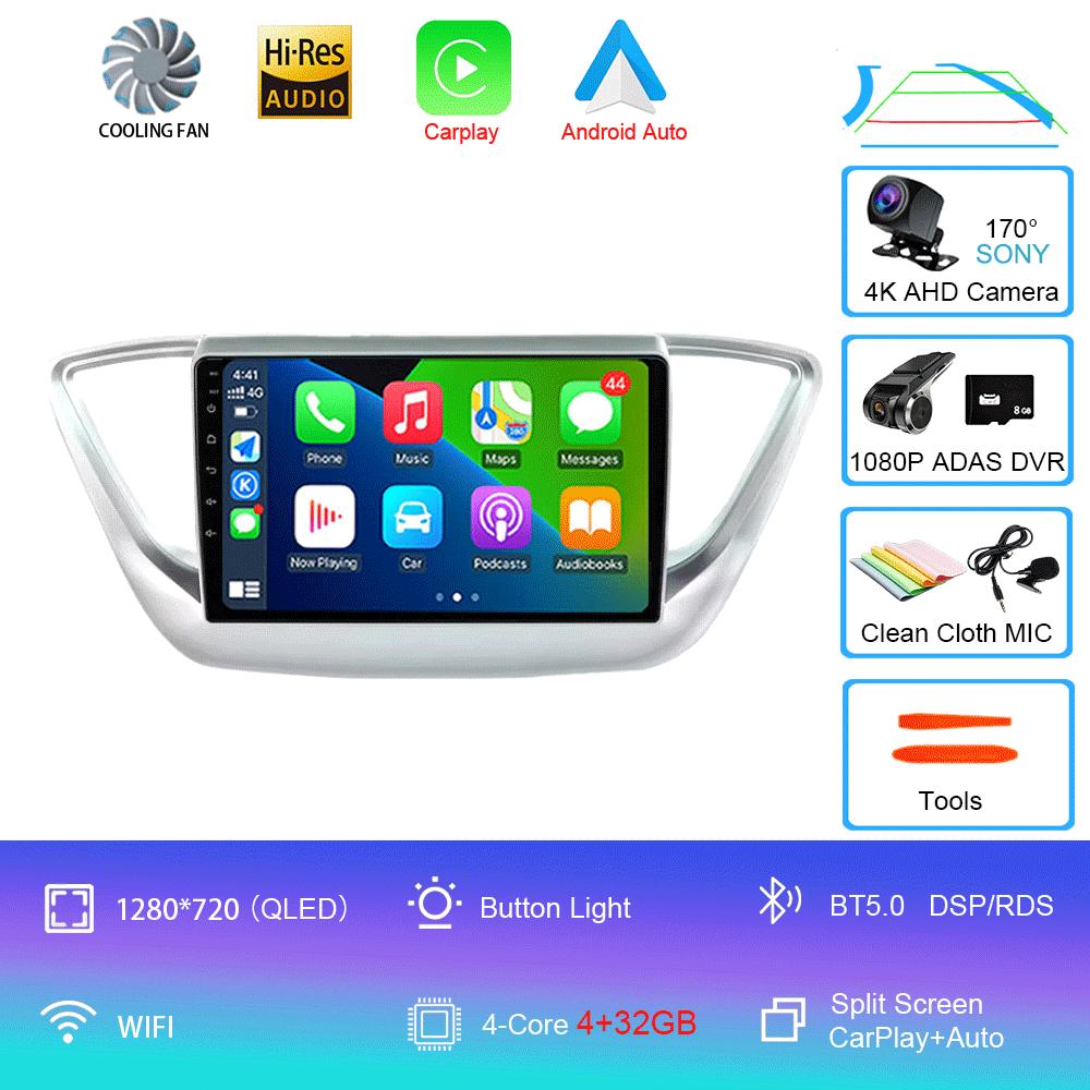 Android 14 Car Radio For Hyundai Solaris 2 2017 - 2020 Multimedia Video Player Navigation Stereo No 2din 2 Din Dvd