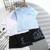 2026 Boys' Summer Sportswear: Short Sleeve and Shorts Mesh Set in 20 Colors