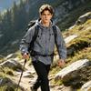 Men's Lightweight Sun Protection Jacket Breathable Outdoor Skin Coat with Hood Full Zip Front and Multiple Pockets for Sports and Casual Wear