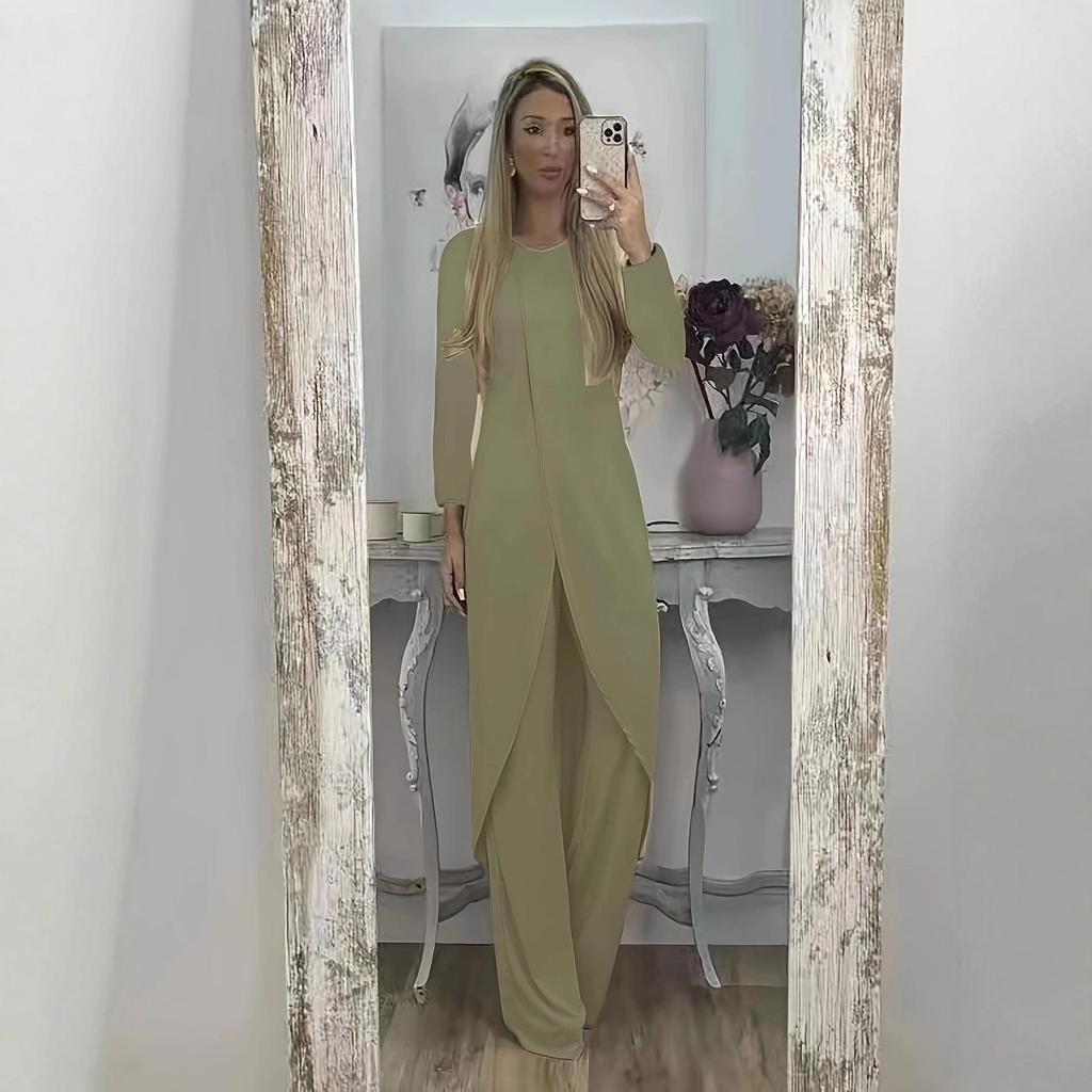 2024 Bestseller Women's Casual Two-Piece Set: Autumn/Winter Long Sleeve Top and Loose Pants