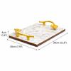 Mother Of Pearl Resin Tray With Gold Leaf Handles – Luxury Décor