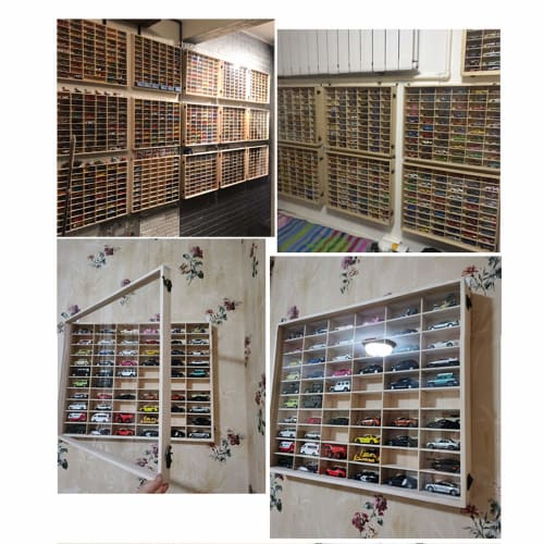 JPLAND Tomica Case, 1:64 Scale, Holds up to 60 Toy Cars, Perfect for Displaying and Collecting, Tomica Miniature Cars