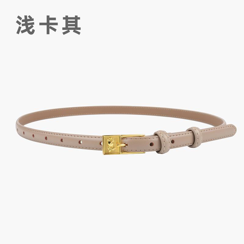 

Кожаный женский тонкий ремень с джинсами повседневные брюки женское платье премиум-украшение лето 105cm легкие хаки