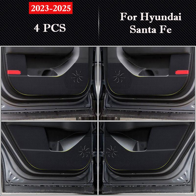 

For Hyundai Santa Fe Car Door Anti-kick Pad Leather Interior Protection Glove Box Anti-dirty Decor Stickers Auto Accessories