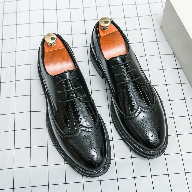 Italian Style Men's Genuine Leather Business Shoes Carved Brogue Shoes High-end Dress Shoes High-quality Loafers Free Delivery