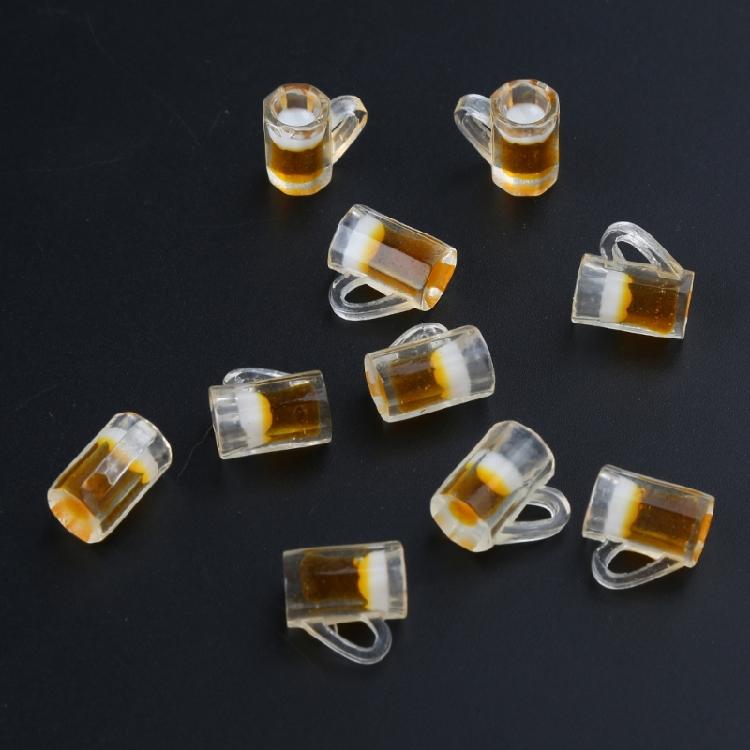 10PCS Miniature Beer Glass Dollhouse Mug Models Fairy Garden Doll House Decor