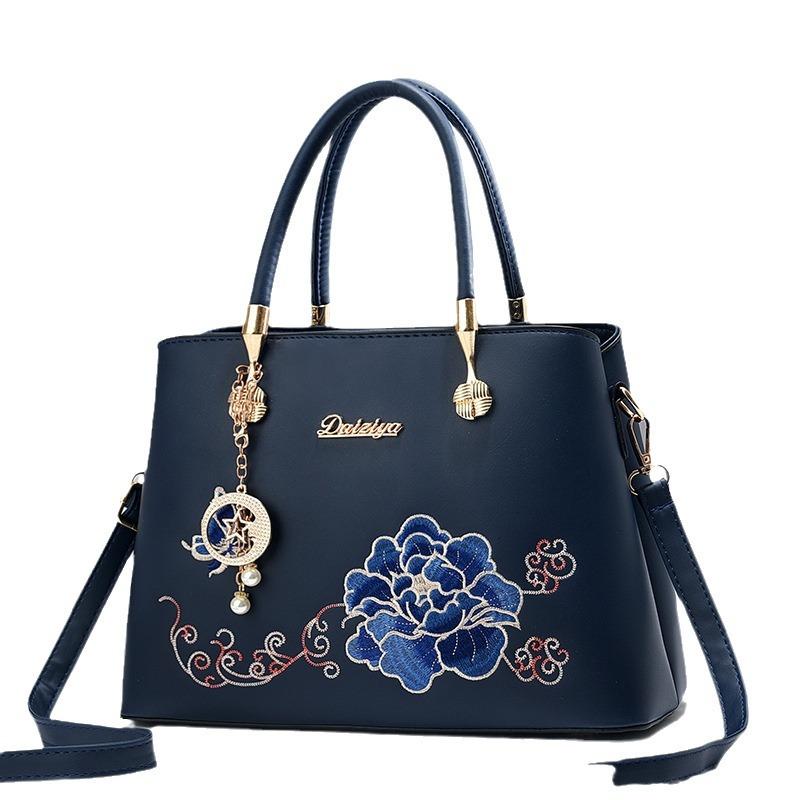 The New Design Floral Dance Embroidery Handbag Is Versatile Fashionable Fashion and High-end. It Is Large-capacity Single-shoulder Bag Crossbody Ba