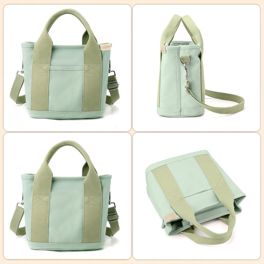 Tote Bag for Shoulder Mini for Going Green [YIBONIKA] Women, Bag, Crossbody, Canvas, Divider, Tote, Self-supporting, Stylish, Cute, Lightweight,