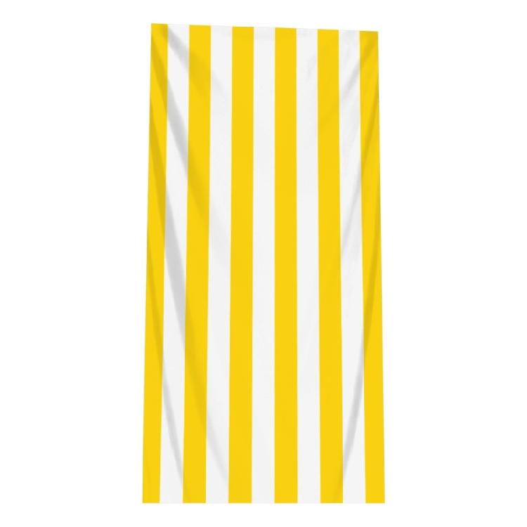 Colorful Stripe Microfiber Towel Oversized 75x150cm Highly Absorbent For Swimming Sports And Camping жёлтый
