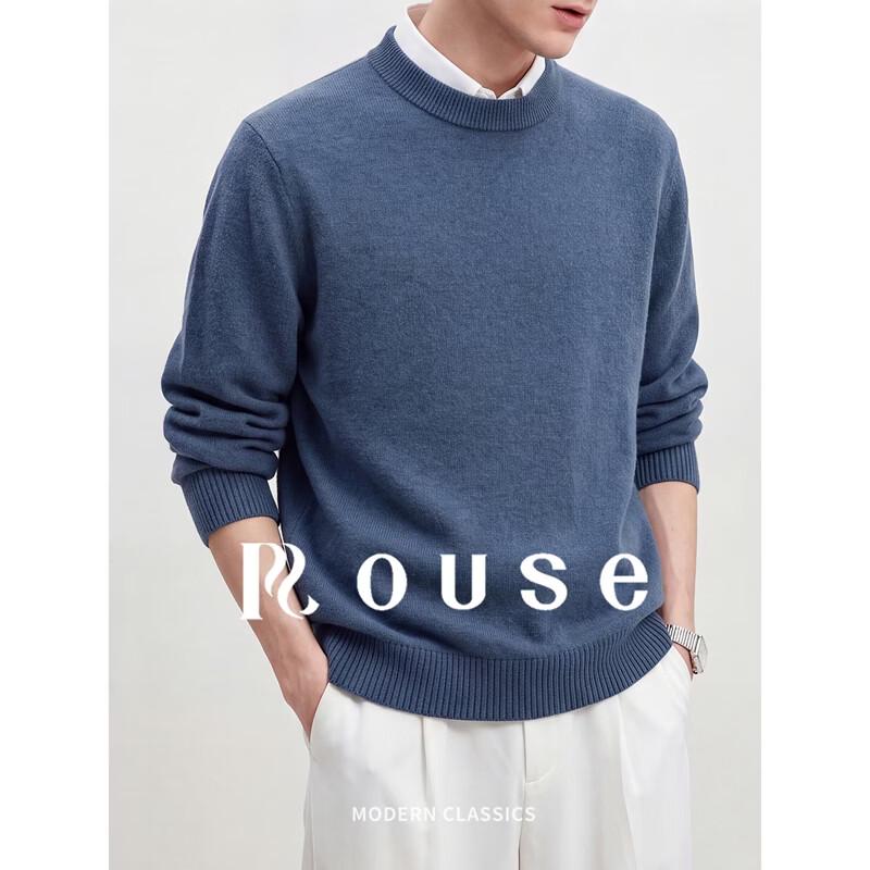 Men's Premium Wool-Cashmere Blend Crew Neck Pullover