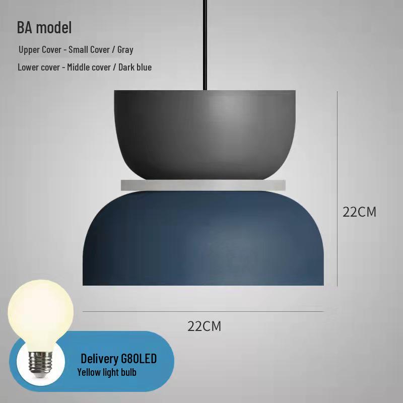 Nordic Macaron Halo Pendant Lamp - Modern Warm Lighting for Restaurants, Bars, and Bedrooms