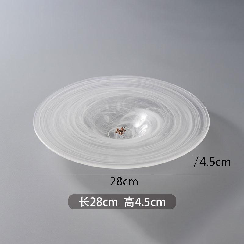 Simplicity Glass Dinner Plate Transparent Dim Sum Plate Pasta Salad Plate Thick Soup Plates Molecular Cuisine Creative Tableware