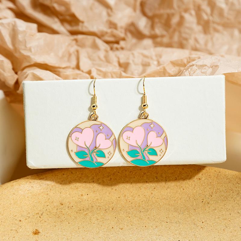 Cartoon Small Fresh And Cute Girl Ear Hook, Summer Fresh And Sweet Earrings, Niche Design Childlike Earrings