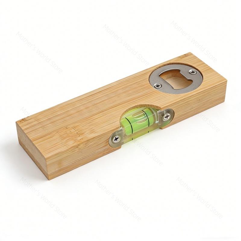 

2 in 1 Level Bottle Opener Dad Tool DIY Bottle Opener Level with Wooden Opening Kitchen Bar Accessories
