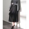 TERRE BLEUE Hepburn Style Pleated A-Line Skirt