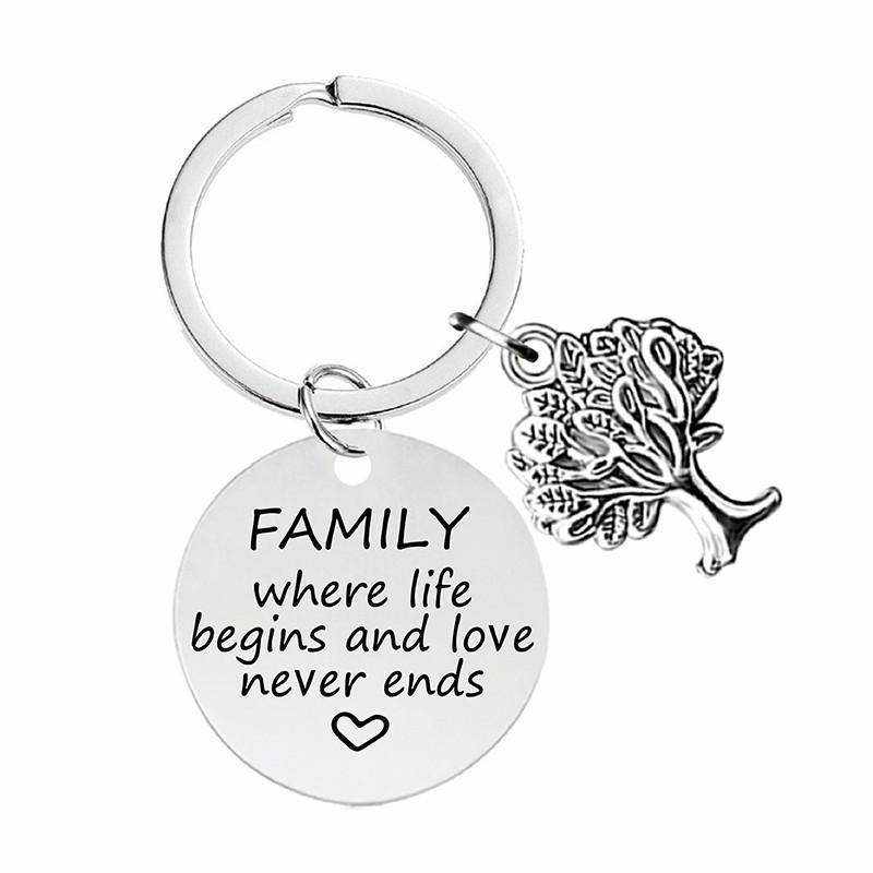 Gift Christmas Gift Stainless Steel Keychain Stainless Steel Keychain for Mothers Day and Fathers Day Backpack Bag Pendant