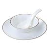 ZISIZ European Bone China Gold Line Ashtray