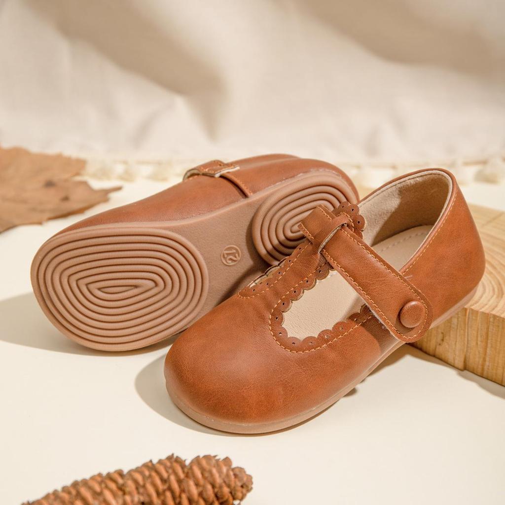 Girls' Casual Velcro Leather Shoes: Spring & Autumn Collection