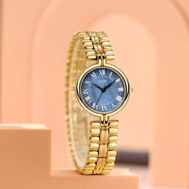 Gold Women'S Watch Women'S Watch Fashion Waterproof Simple Best-Selling Quartz Watch