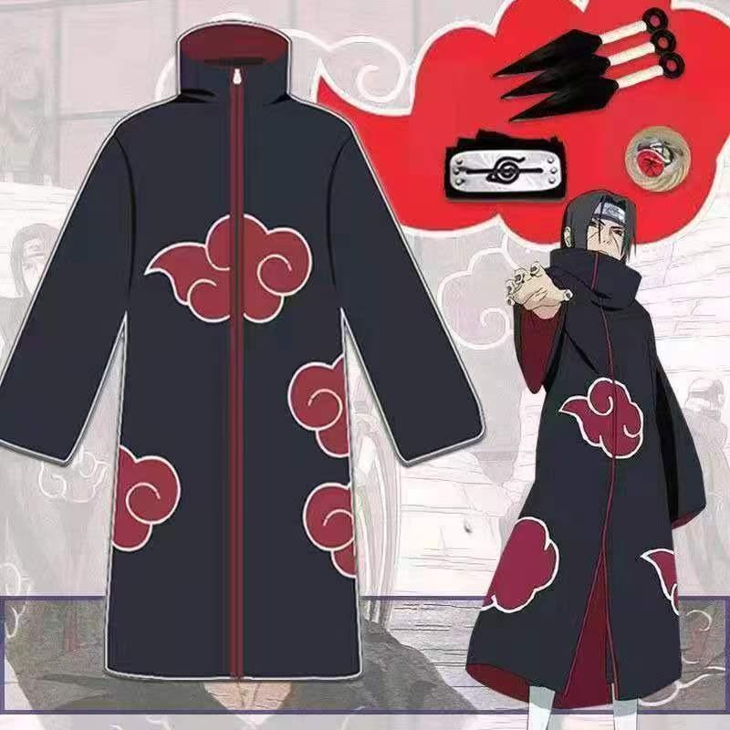 Naruto A Feixiao organizes earth clothes cos jacket jade ring red cloud cape costume role-playing must-have