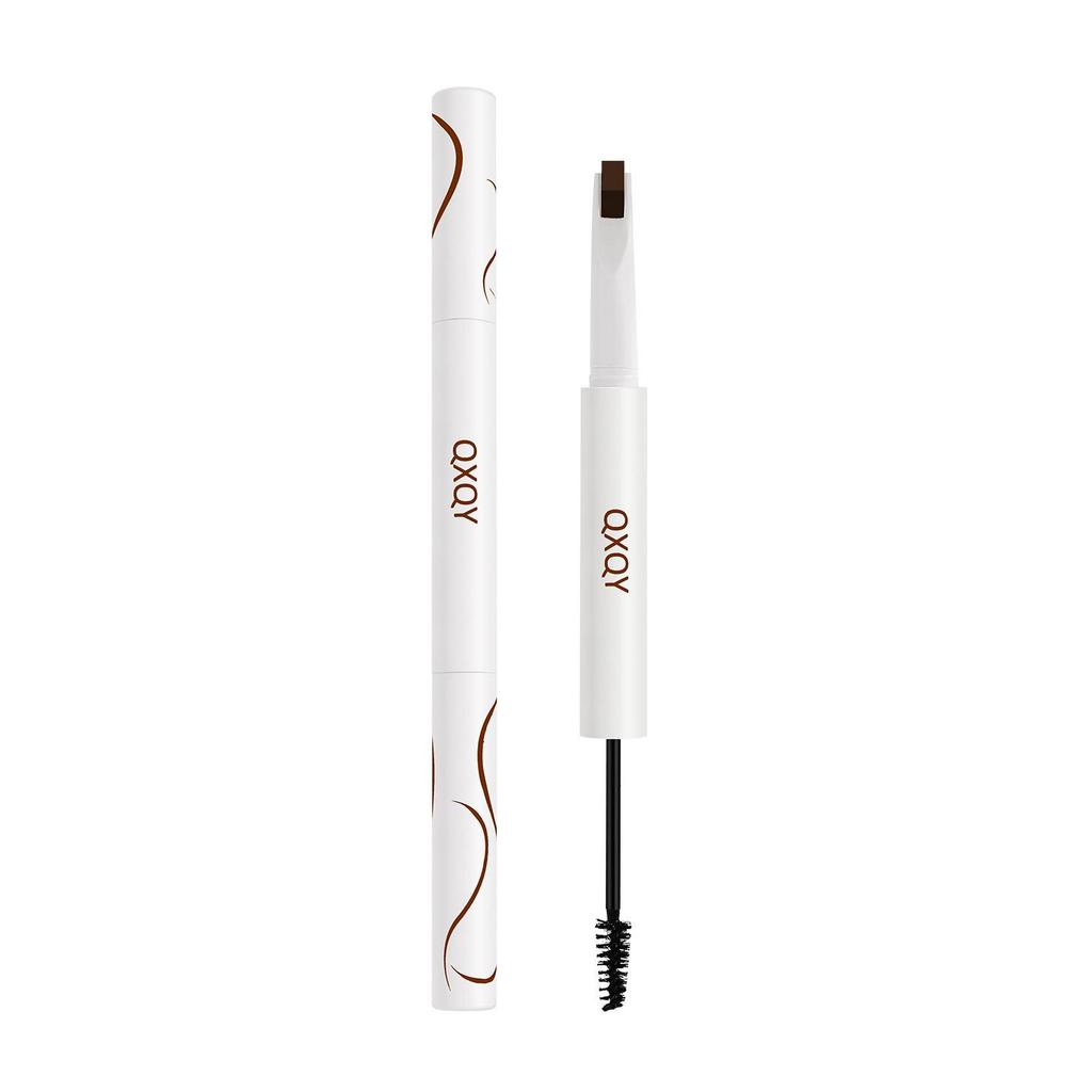 QXQY Agile Dual Brow Pencil & Tinted Mascara - Waterproof, Sweatproof, Long-Lasting, Smudge-Proof for Natural Wild Brows.