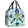 Poland Folk Roosters Lunch Bag Women Cooler Thermal Insulated Polish Floral Print Lunch Box for Children School Food Picnic Bags