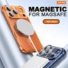 Magnetic Phone Case For iPhone 17 13 14 15 16 Pro Max Air Magsafe Official Big Windows Shockproof Protector Cover