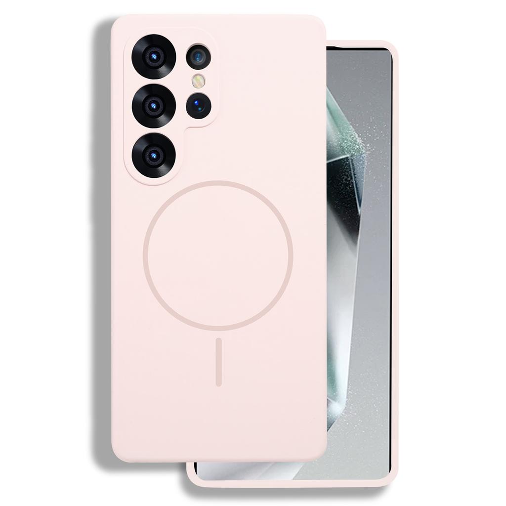 Bulk Purchasing For Samsung Galaxy S25 Ultra Magnetic Case Liquid Silicone+PC Phone Back Cover