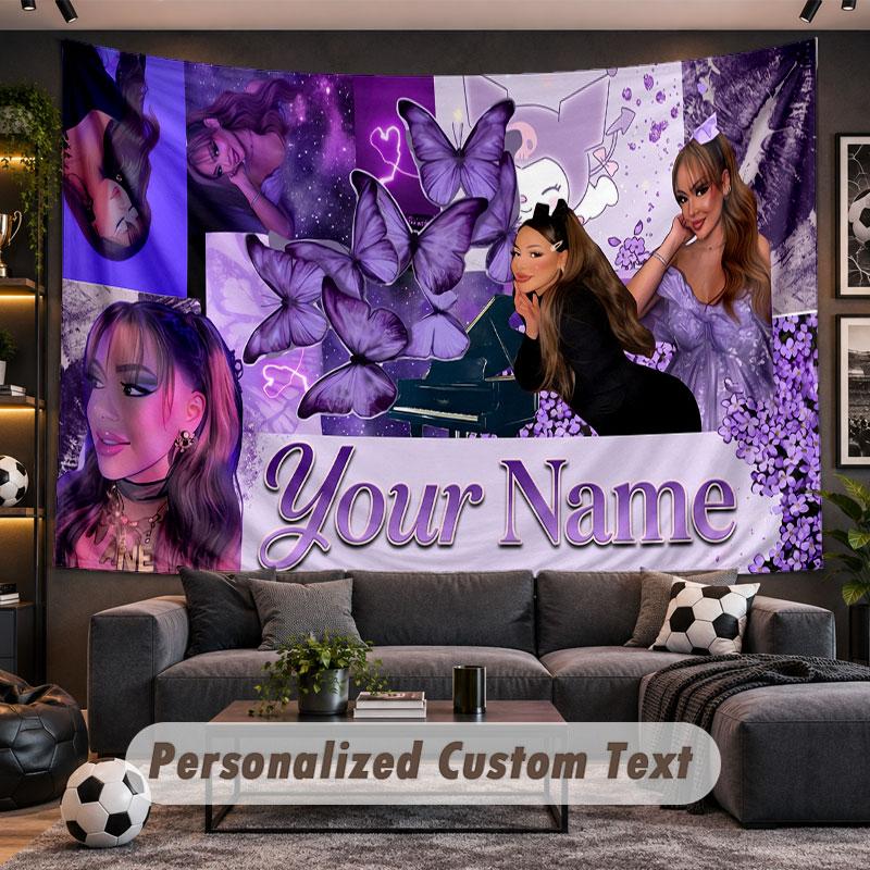 Wall Hanging Tapestry Custom NameAyliva Pattern Personalized Printed Fabric Wall Decor