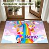 Crystal Velvet Square Rug Custom NameEl Payaso Plim Plim Pattern Non Slip Home Floor Decor Rug