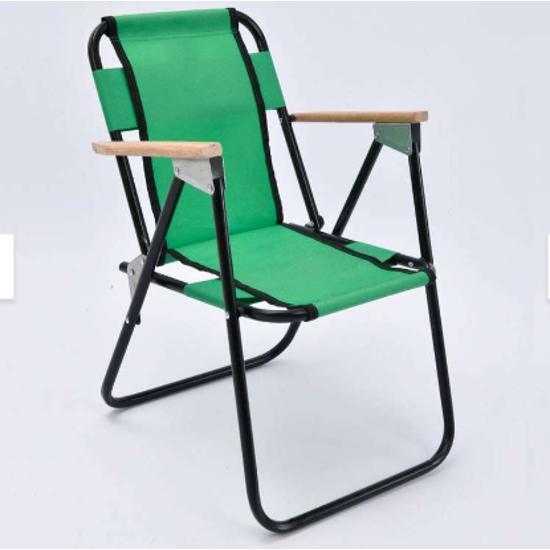 

Небольшой зеленый цвет стула для пикника на пляже размера с деревянными оружиями