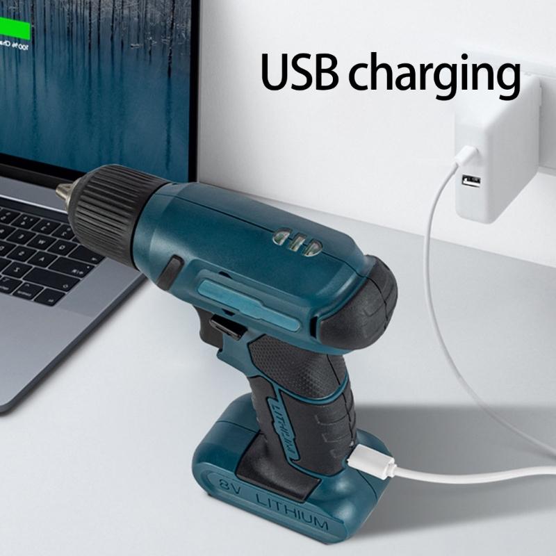 Cordless Driver Drill Brushless Electric Impact Screwdriver Rechargeable Power Tool Variable Speed for Home