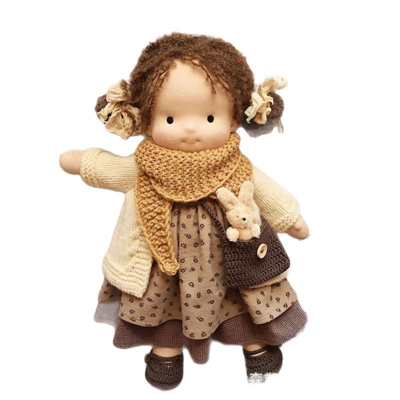 Cotton Body Waldorf Doll Doll Artist Handmade Mini Dress-up Doll DIY Waldorf Doll