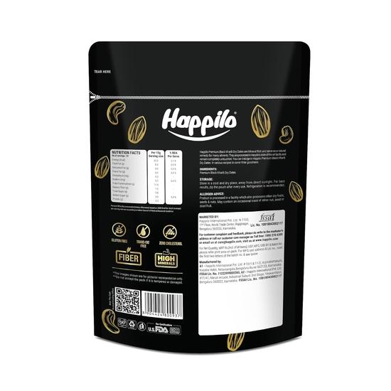 Happilo Premium Black Kharik Dry Dates Chuhara 500g Pack of 2