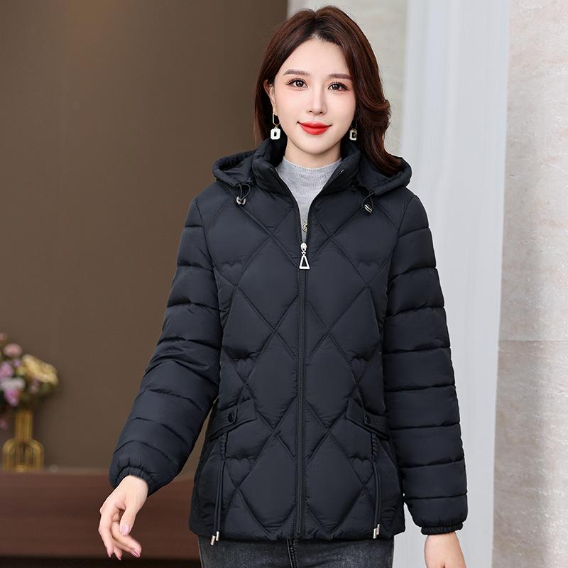 Cotton-padded Jacket Women's Short Mother's Loose Padded Cotton-padded Jacket Joker Cotton-padded Coat for Middle-aged and Elderly People.