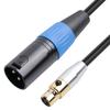 0.3/1/2/3/5M Audio Line Adapter Cable 24AWG Oxygen-Free Copper 3 Pin Mini XLR Female To 3 Pin XLR Male Cable for Camera Mixer